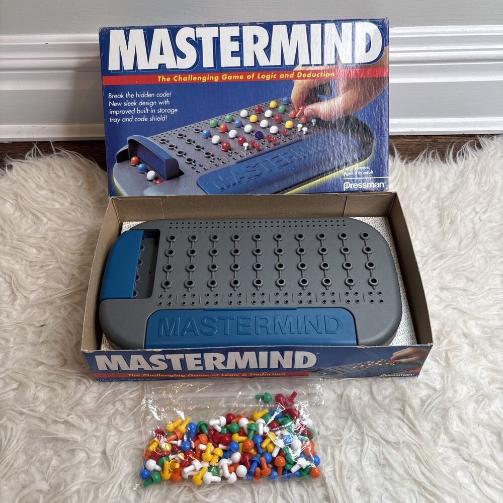 Mastermind Pressman 1996 Vintage Complete Strategy Logic Game 3018 Retro 90s